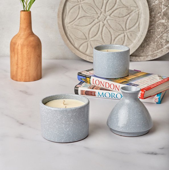 zwin scented candle vessele grey 1