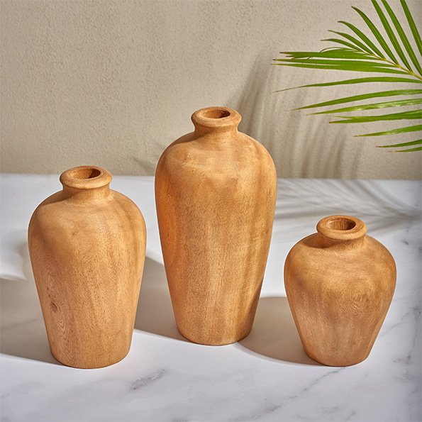oval madera set